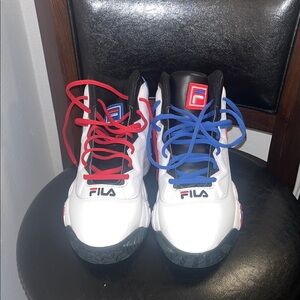 Fila Mens Sneakers with Red and Blue Laces